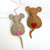 Love Mice Sewing Kit, Sweet lovely felt mice, Valentines sewing kit, California made craft kit, Stitcherelly craft kit, kids craft kit
