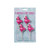 Flamingo Candles, 4 pack