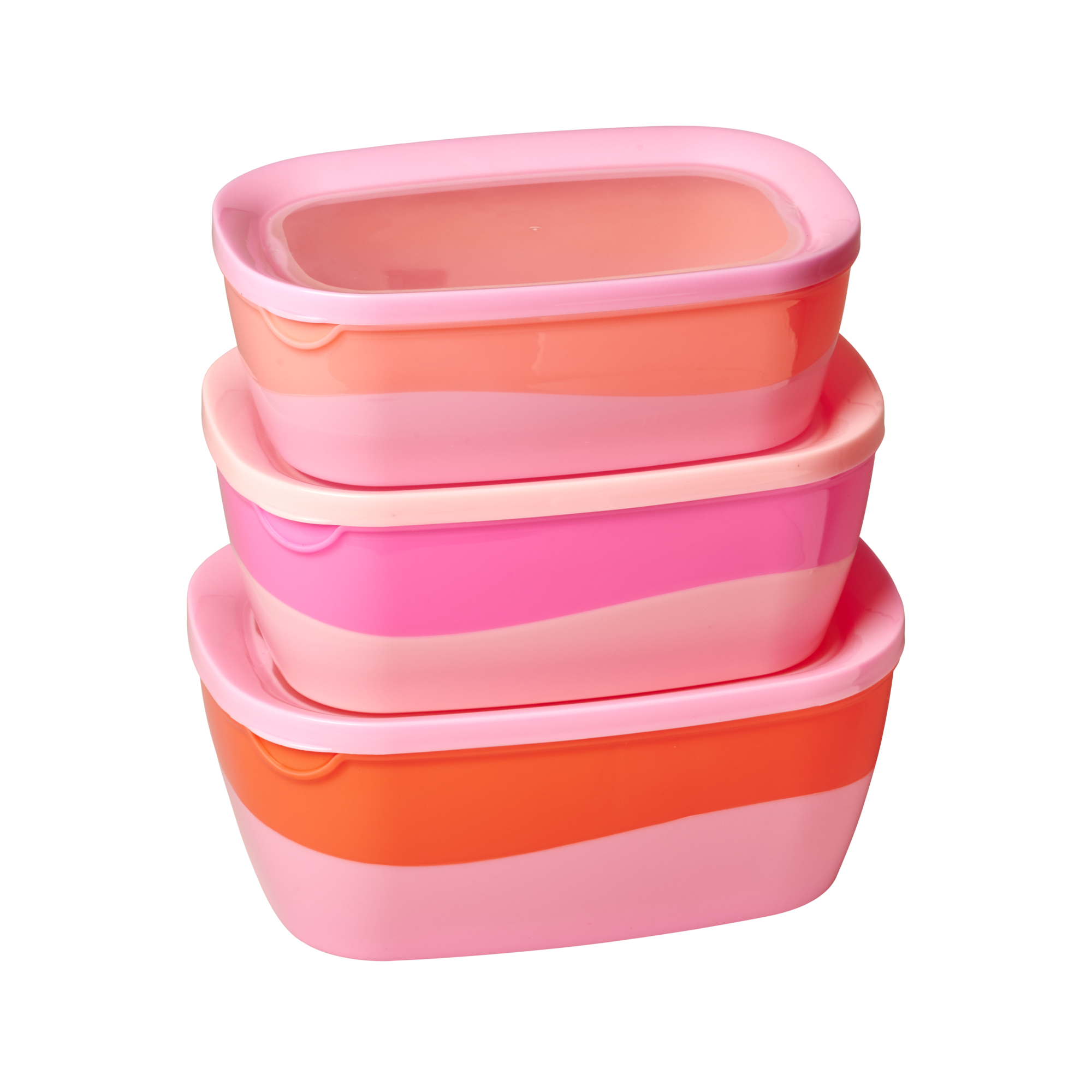 3 Pack Pink Food Storage Boxes