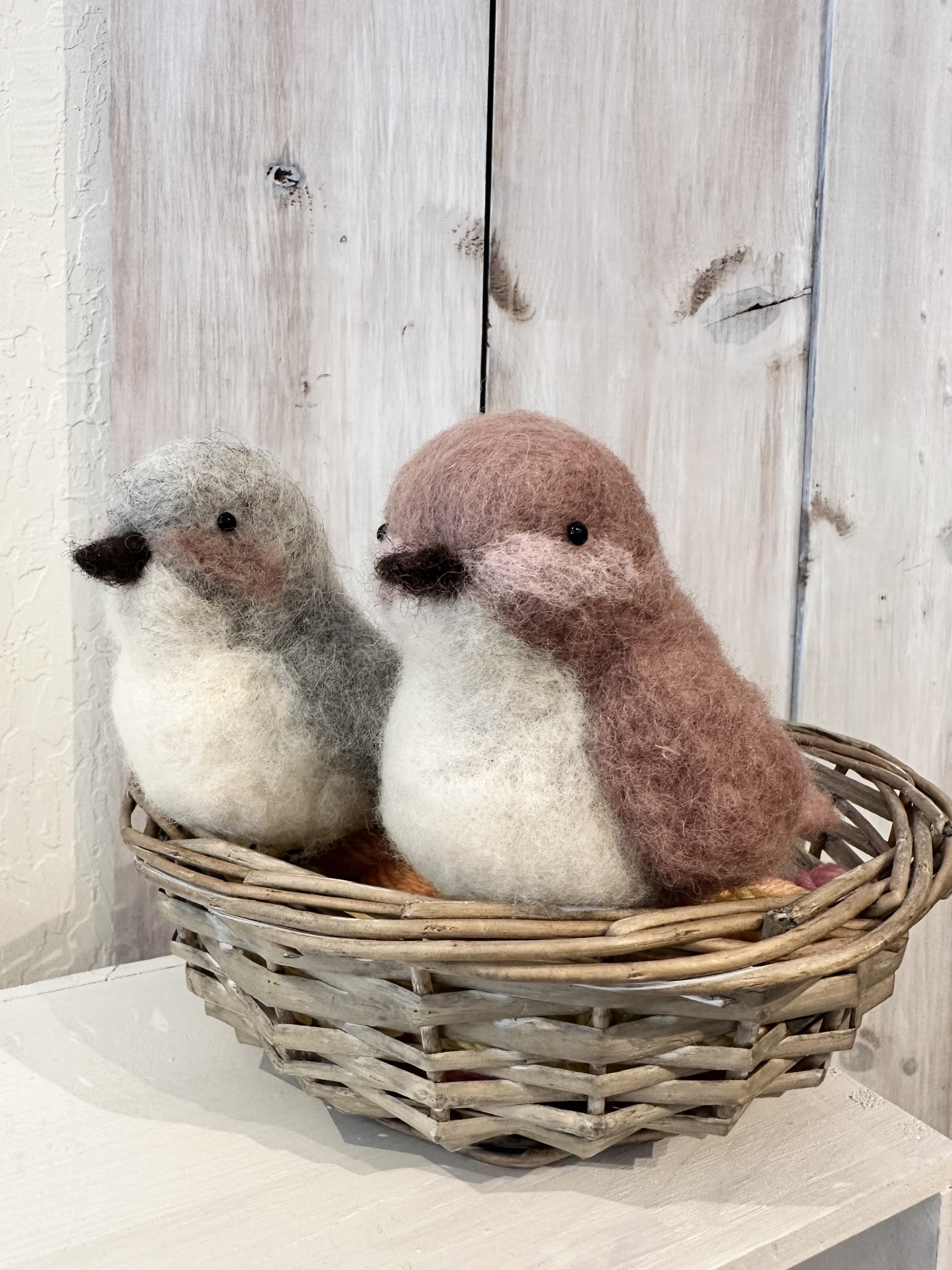 Needdle felted birds, needle felt class, needle felt spring bird class, felting class San Carlos, CA