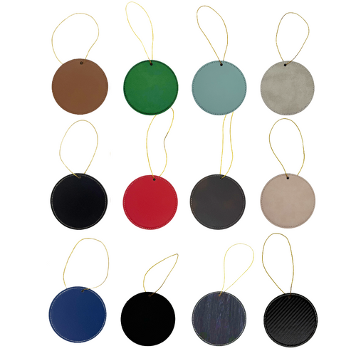 Round Leatherette Ornaments