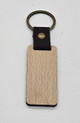Rectangle Beech Wood keychain