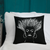 Natural Woman of Color Textured Medium Hair - Premium Pillow - White/Black - 18x18