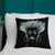 Natural Woman of Color Textured Short Hair - Premium Pillow - White/Black - 18x18