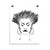 Natural Woman of Color Textured Short Hair - Premium Luster Photo paper poster - Black/White Image