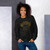 "Natural Woman of Color Textured Medium Hair" Black Unisex Sweatshirt