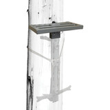Hawk Treestands Hawk Helium Hammock Small Platform, mounted on a tree for hunting or outdoor activities.