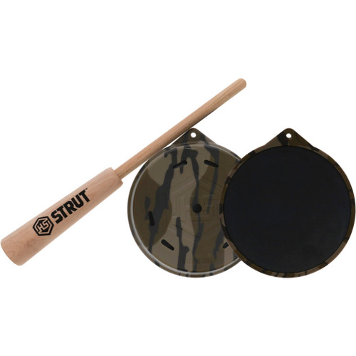 Hunters Specialties Camo Cutt'r Turkey Pot Call Slate Mobl, camouflage design turkey call with wooden striker and slate caller.