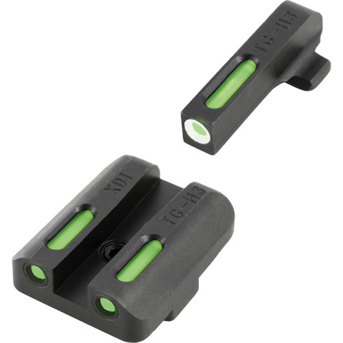 Truglo TFX Handgun Sights Walther CCP, tactical sights with green glowing inserts for improved target acquisition.