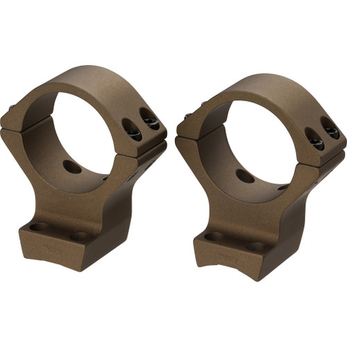 Browning X-bolt Integrated Scope Rings Burnt Bronze 30mm High, two rifle scope rings in burnt bronze finish designed for 30mm scopes.
