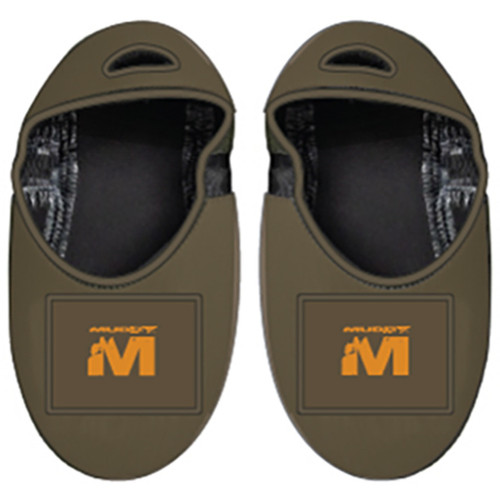 Muddy Outdoors Muddy Overshoe Foot Warmer Med 6-9 Brown/clay, pair of insulated overshoes designed to keep feet warm and dry.