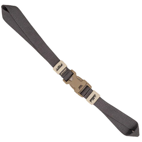 Latitude Outdoors Latitude Quick Draw Gear Hanger, gray adjustable gear hanger with plastic buckle and straps for hunting or outdoor gear organization.
