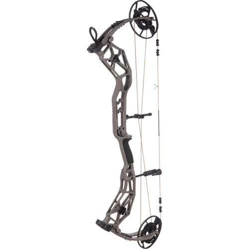 Bear Alaskan Pro Bow Stone 60 Lbs. Rh, modern archery bow with ergonomic grip, dual wheel system, and adjustable cams.