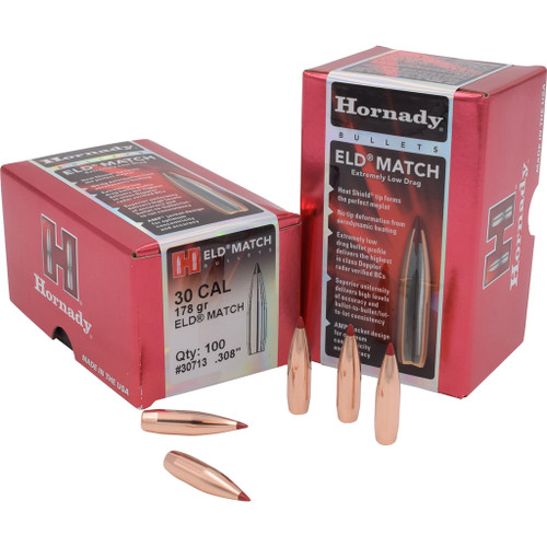 Hornady Eld Match Bullets 30 Cal. .308 178 Gr. Eld Match 100 Box
