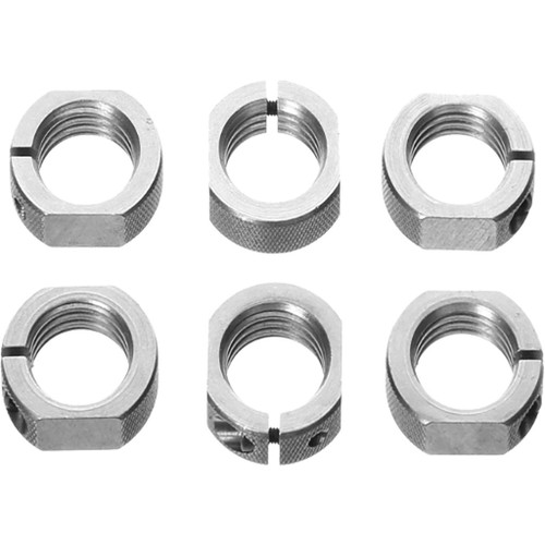 Hornady Sure-loc Lock Ring 6 Pk, set of six metallic lock rings for firearm scope adjustments.