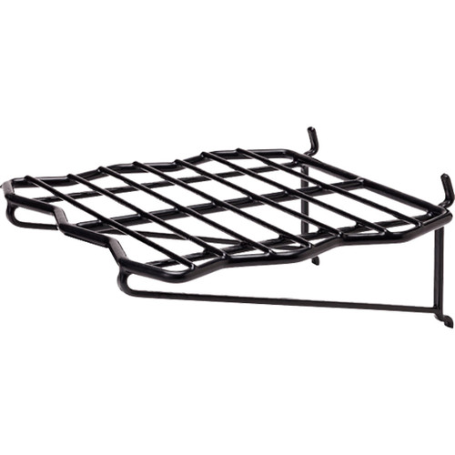 Hornady Security Square-lok Shelf Wire 9x9, black metal wire car shelf with a grid design.