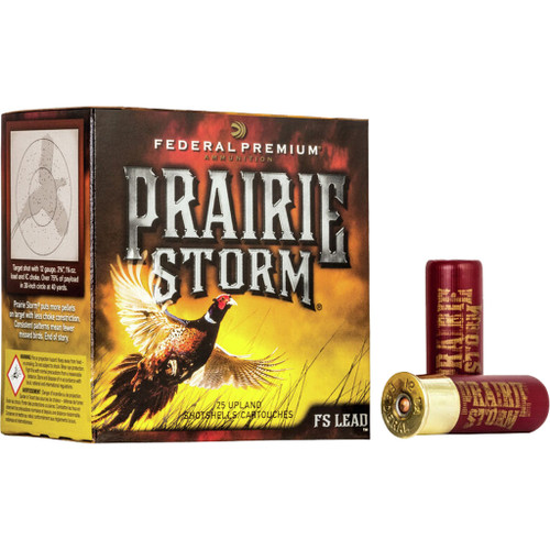 Federal Premium Prairie Storm Shotgun Ammo 12 Ga. 3 In. 1 5/8 Oz. 5 Shot Fs Lead 25 Rd.