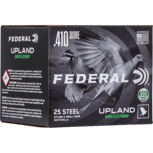 Federal Upland Steel Shotgun Ammo 410 Ga. 3 In. 3/8 Oz. 6 Shot 25 Rd.