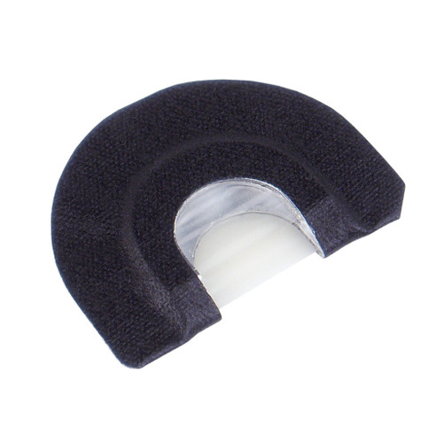 Primos Deadly Double Diaphragm Turkey Call, close-up view of the black foam call with a clear plastic mouthpiece