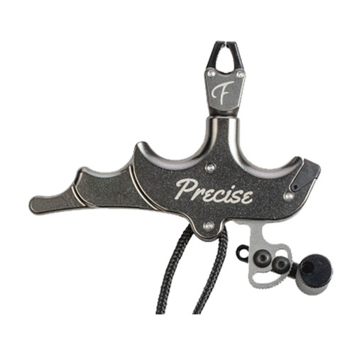 Trophy Ridge Precise T Handle Release Black, a black archery release aid with metal construction and adjustable release mechanism.