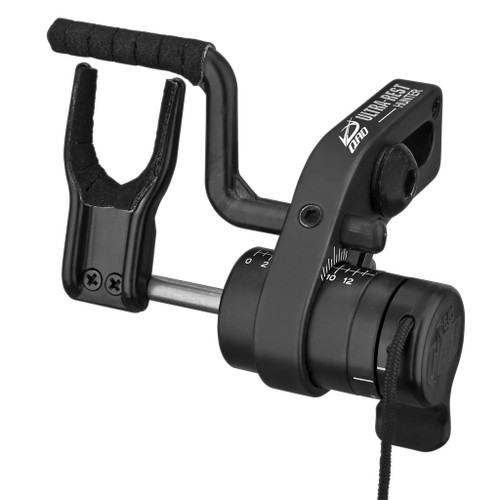 Qad Ultrarest Hunter Black Rh, bow sight with adjustable brightness and precision tuning features for hunting and archery.