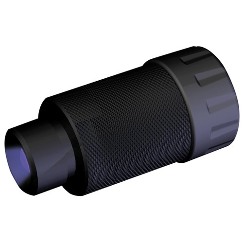 Truglo Tru-lite Xtreme Violet Sight Light, black tactical sight light with textured grip and purple light emitter.