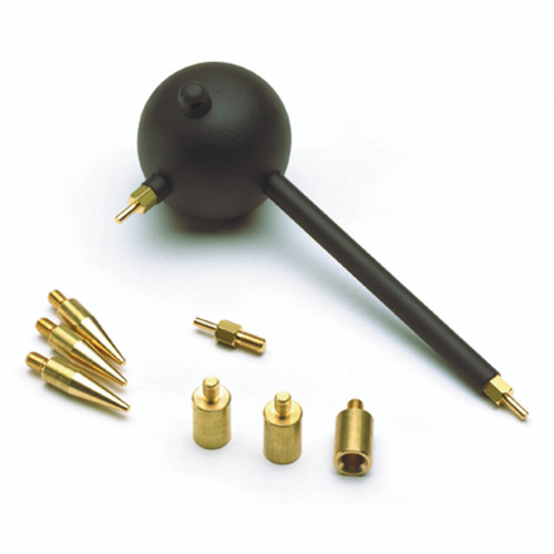 Powerbelt Bullet Starter Universal, portable black handheld device with gold-colored connectors and accessories for vehicle jump-starting.