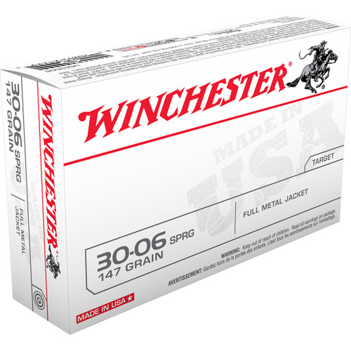 Winchester Usa Rifle Ammo 30-06 Sprg. 147 Gr. Fmj 20 Rd.