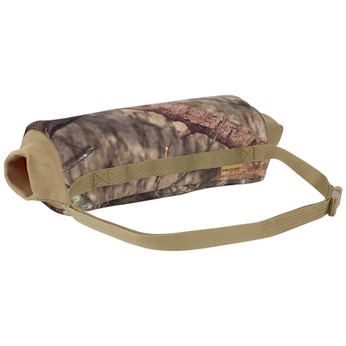 Fieldline Reversible Hand Warmer Mossy Oak Country/blaze, camouflage-patterned hand warmer with adjustable strap.