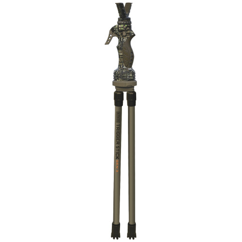 Primos Trigger Stick Gen 3 Dark Earth 18-38 Inch Bipod, tactical adjustable bipod for firearm stability and precision.