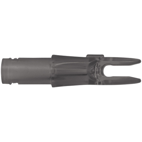 Easton 6.5mm Super 3D Nocks Smoke 12 Pack, translucent smoke-colored bow nocks for archery arrows.