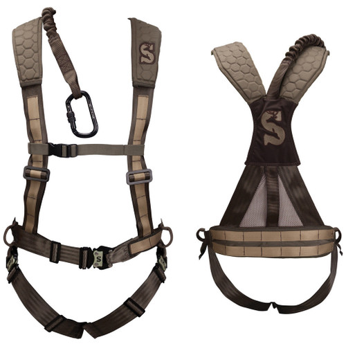 Summit Pro Safety Harness Large, adjustable safety harness with padded shoulder straps and multiple attachment points for climbing or work at height.