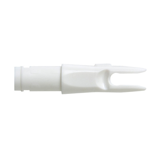 Easton 6.5mm 3d Super Nocks White 100 Pk, white plastic arrow nock, archery accessories for precision shooting.