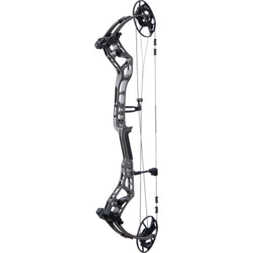 Bear Surpass Bow Stone/stone 60 Lbs. Rh, modern archery compound bow with a sleek design, dual cams, and adjustable limbs for hunting and target shooting.