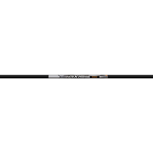 Easton 5mm Axis Sport Shafts 500, black and silver archery bow shafts with branding and specifications visible on the shaft