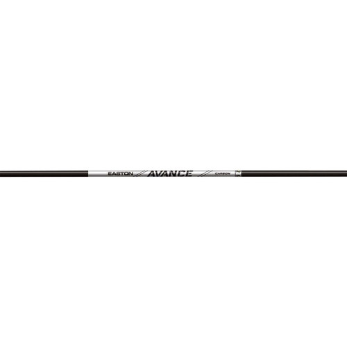 Easton 4mm Avance Shafts 1800 1 Doz, golf club shafts shown in the image with a sleek black and silver design.