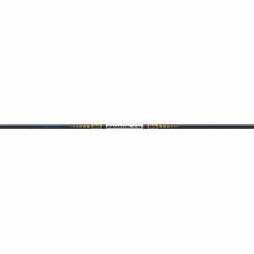 Easton X10 Shafts 1000, a set of 12 golf club shafts with black and gold design on a white background.