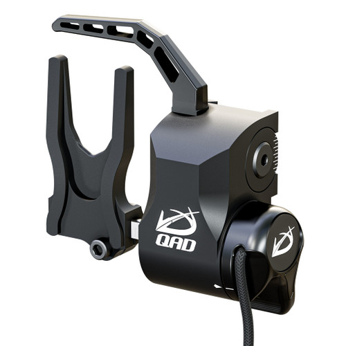 Qad Ultrarest Integrate R2 Rest Black Rh, archery bow rest with adjustable mechanism and black finish.