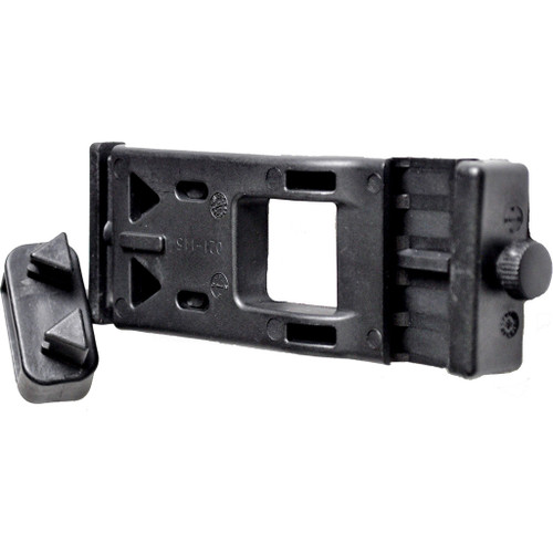 Tenpoint Quick Disconnect Quiver Mount, black plastic archery accessory with mounting bracket and quick disconnect feature for easy attachment and removal from bows.