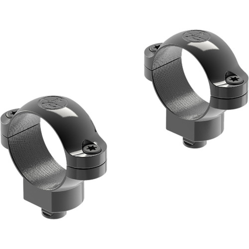 Leupold Quick Release Scope Rings Gloss Black 1 Inch, Medium, in a pair for securing optics on rifles.