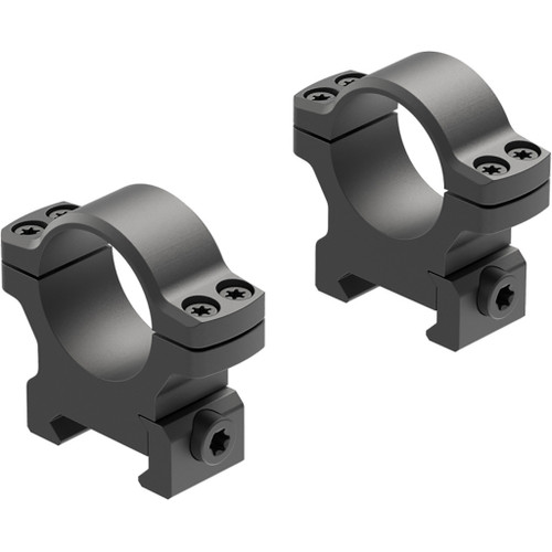 Leupold Backcountry Cross-slot Scope Rings Matte 1 In. Medium, black firearm scope rings with cross-slot mounting system.