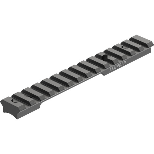 Leupold Backcountry Cross-slot One Piece Base Matte Kimber 8400 WSM, Anodized black rifle scope mount base with cross-slot design for Kimber rifles.