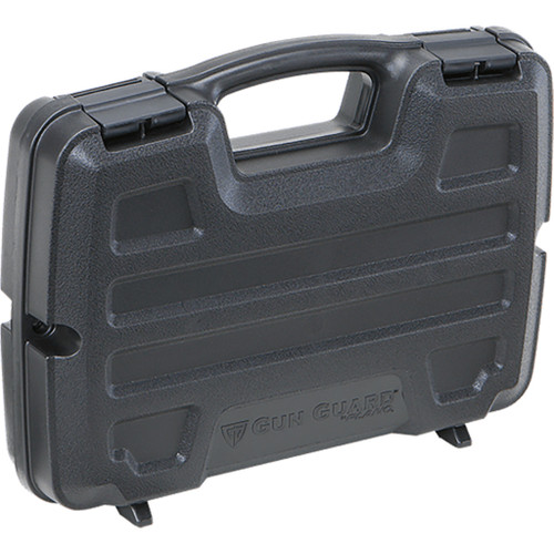 Plano Se Single Pistol And Accessory Case Black, a durable hard plastic gun and accessory storage case with a handle for portability, designed to securely store and organize a single pistol and its accessories.