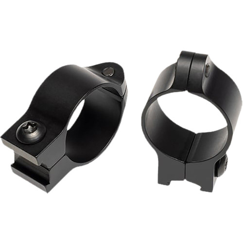 Winchester Ranger Scope Rings 1 In. Medium Matte Black, pair of black scope mounting rings with a matte finish designed for 1-inch scopes.