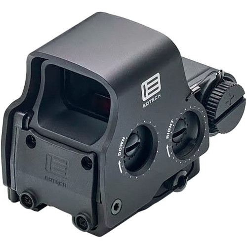 Eotech EXPS3 Holographic Red Dot Sight, black firearm sight with Danger Close reticle and 1 MOA dot, equipped with CR123 battery