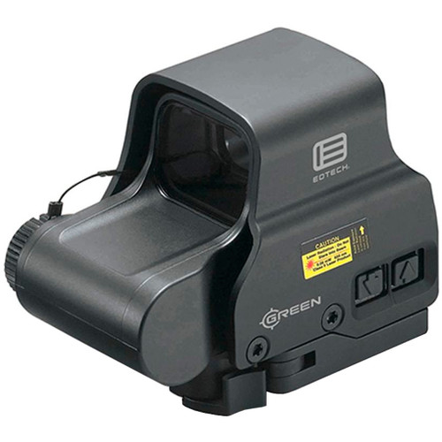 Eotech Exps2-0 Holographic Red Dot Sight Black 68moa Ring W/1moa Dot Green Reticle Cr123 Qd, black tactical holographic sight with sight window and adjustment controls.