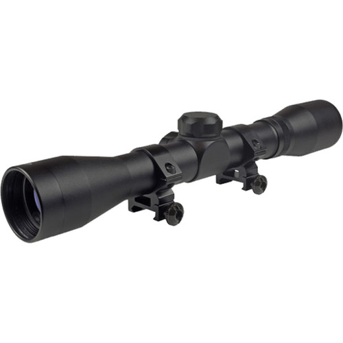 Truglo Buckline Rifle Scope Black 3-9x40 Bdc Reticle, a black scope with adjustable magnification and reticle for precise shooting.