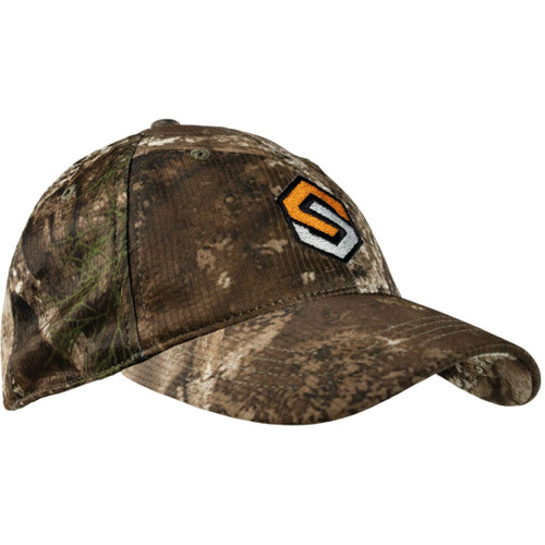 Scent-lok Scentlok Lightweight Hat Rt Apx Osfm, camouflage cap with a curved brim and embroidered logo patch on the front.