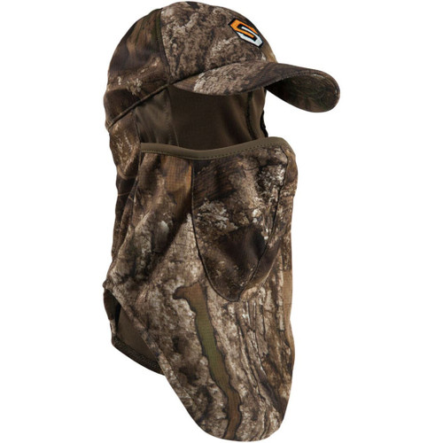 Scent-lok Scentlok Lightweight Headcover Rt Apx Osfm, camouflage hunting headcover with attached cap and integrated face protection for outdoor hunting.