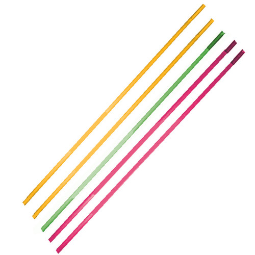 Truglo Replacement Sight Pin Fibers .019, five pack of colorful fiber optic sight pins in yellow, green, pink, orange, and yellow, used for firearm sights.